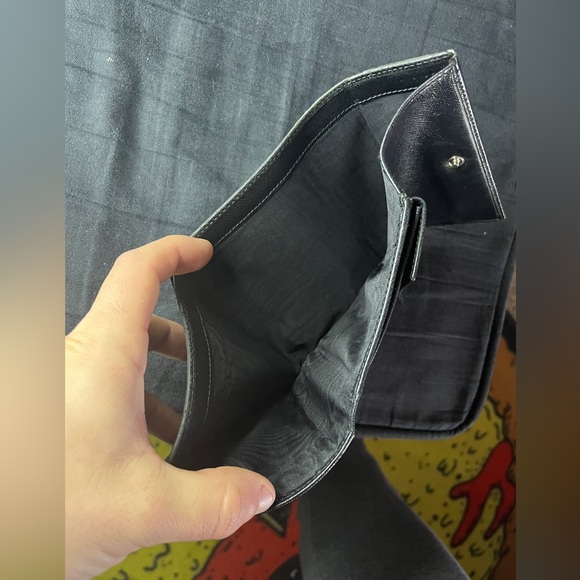 Authentic PRADA Bi Fold TESSUTO Nylon Saffiano Leather Wallet Black - Picture 8 of 10